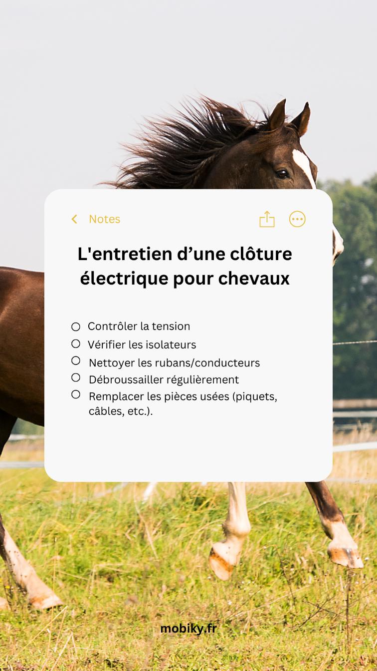 entretien cloture electrique chevaux